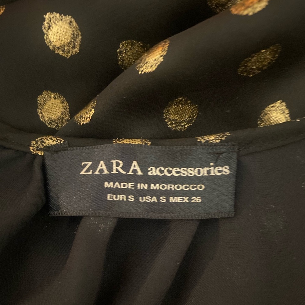 “ZARA” Gold Polka Dot Wrap Blouse BodySuit - Picture 15 of 16
